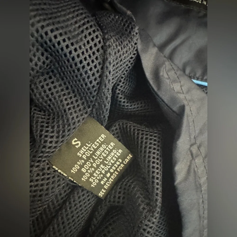 Ultra Club Navy Quarter Zip Windbreaker Pullover Jacket Athleisure Coastal